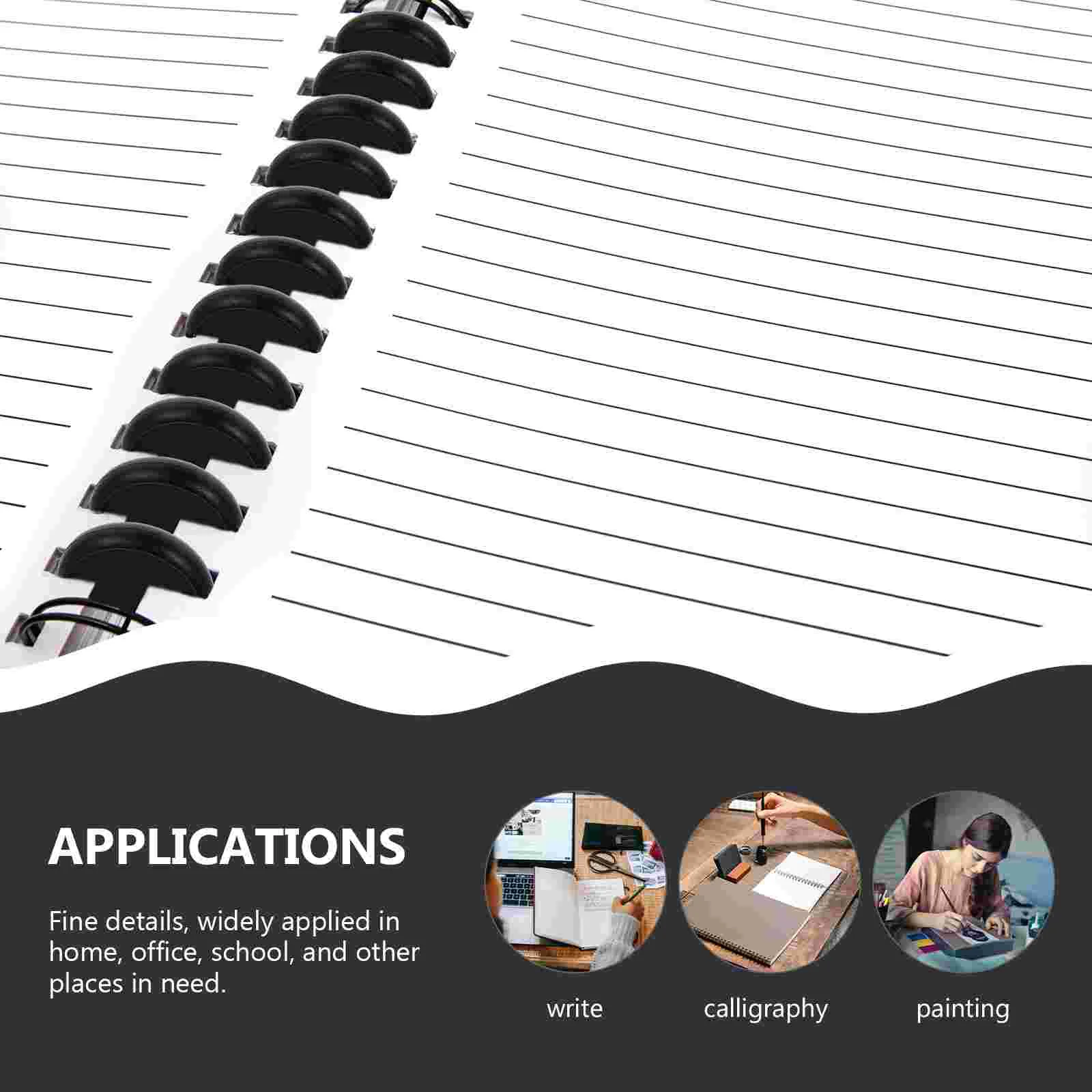 44 Pcs Binder Buckle Note Pads Plastic Discbound Expansion Discs ABS Home Office School Loose Leaf Mini Storage