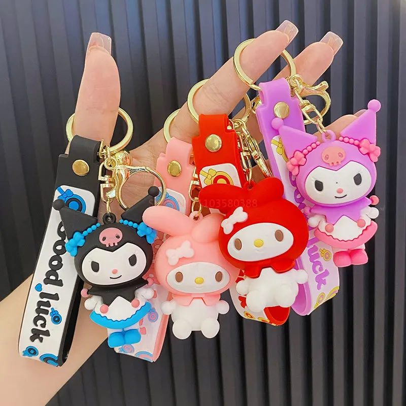 New Sanrio Figure Blind Box Doll Pendant Cute Little Bear Exquisite Key Chain A Key Ring Schoolbag Pendant Mini Figures Kid Toys