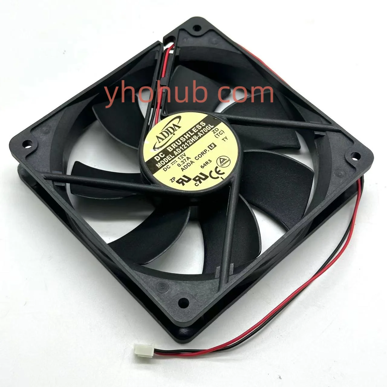 

ADDA AD1212HB-A70GL TC DC 12V 0.37A 120x120x25mm 2-Wire Server Cooling Fan