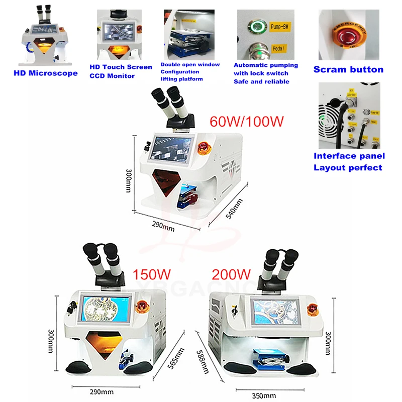 Jewelry Spot Welding Machine MINI laser Soldering With CCD control system Microscope For Gold Silver Chain Ring Pendant Denture