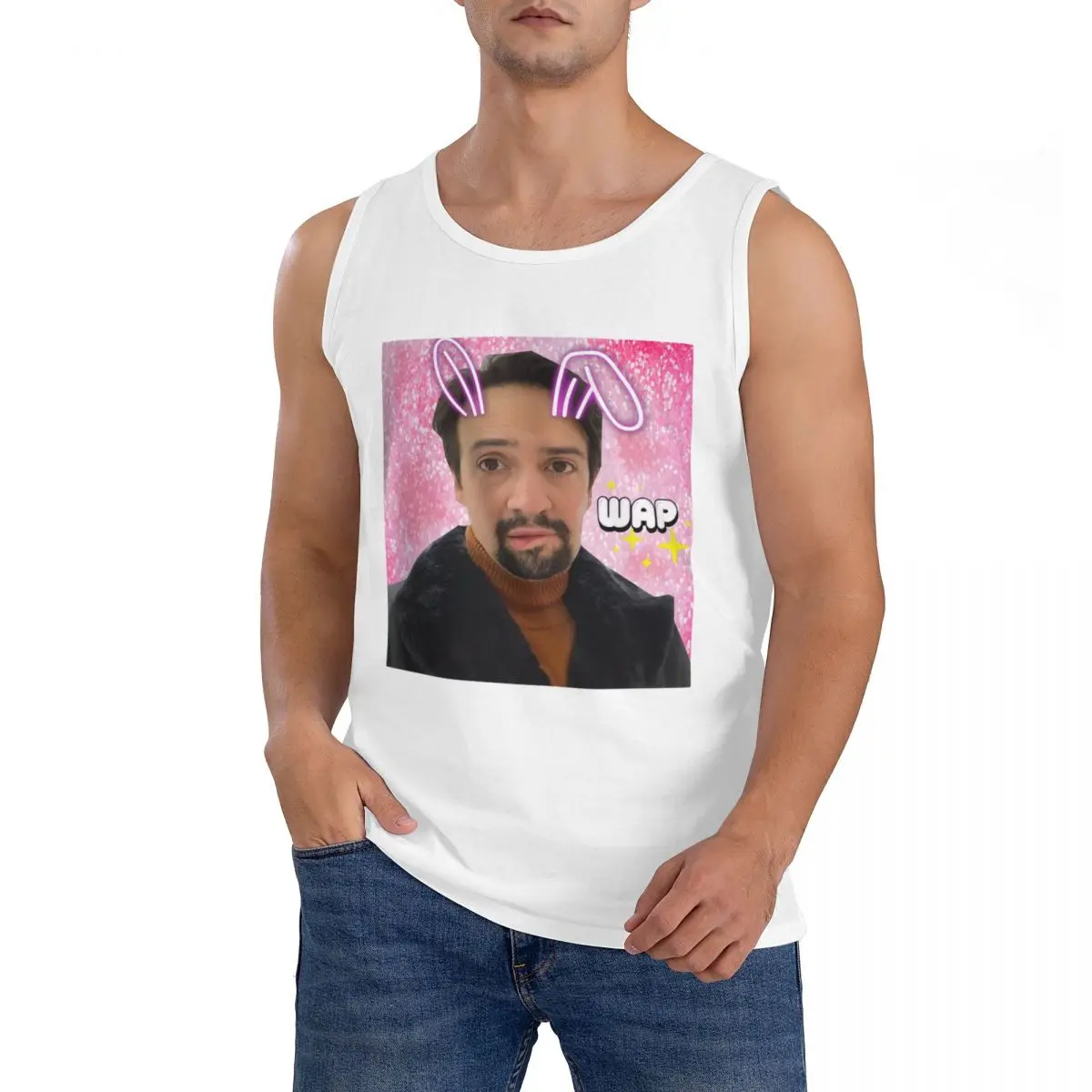100% Cotton Hamilton Sleeveless T-Shirt Men Workout Sports Clothing Tops Men's Crew Neck Vest
