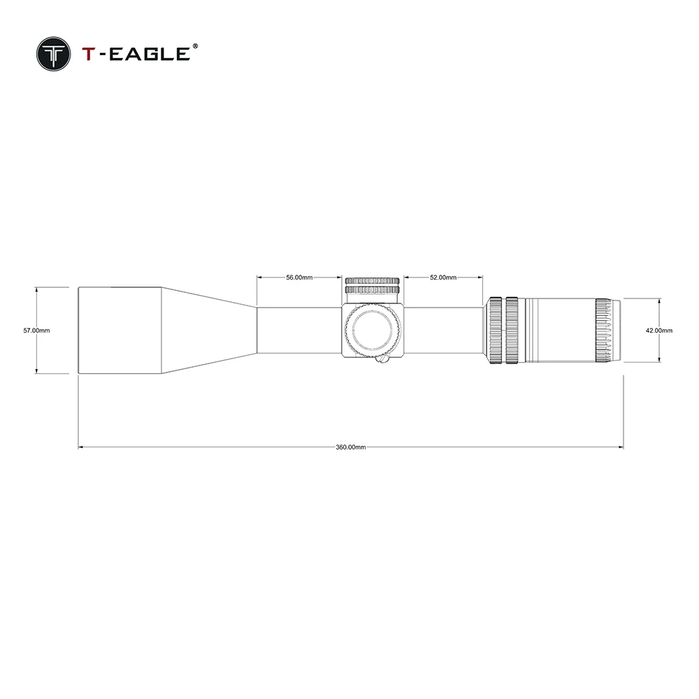 T-eagle AR Gen II 6-24x50 SF Tactical Optical Airsoft Sight Long Range Hunting Scope Side Focus Telescope view 5