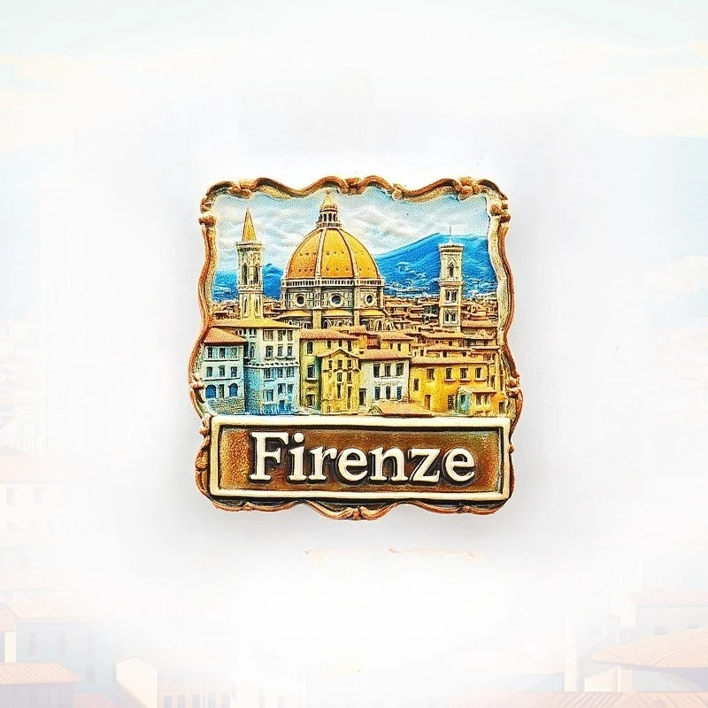 Florence Fridge Magnet - 3D Italian Travel Souvenir Renaissance City Decor Unique Tuscany Gift with Strong Magnet