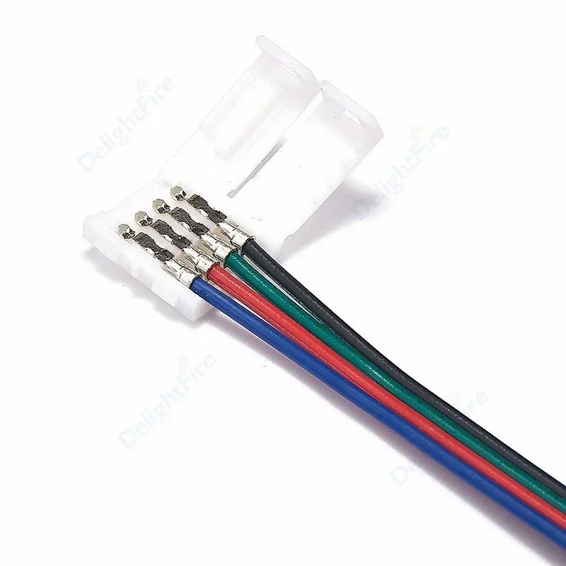 Câble de connecteur de bande LED, soudure gratuite, prise de fil électrique pour bande LED SMD 2835 5050, 8mm, 10mm, 2 broches, 4 broches, 12mm, 5