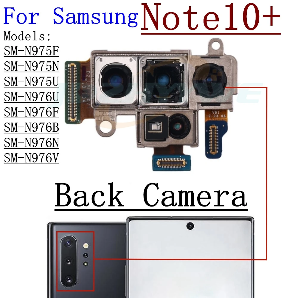 For Samsung Galaxy Note 10 Plus Lite SM-N975F N975 N970 N770 Front Rear Back Facing Camera Module