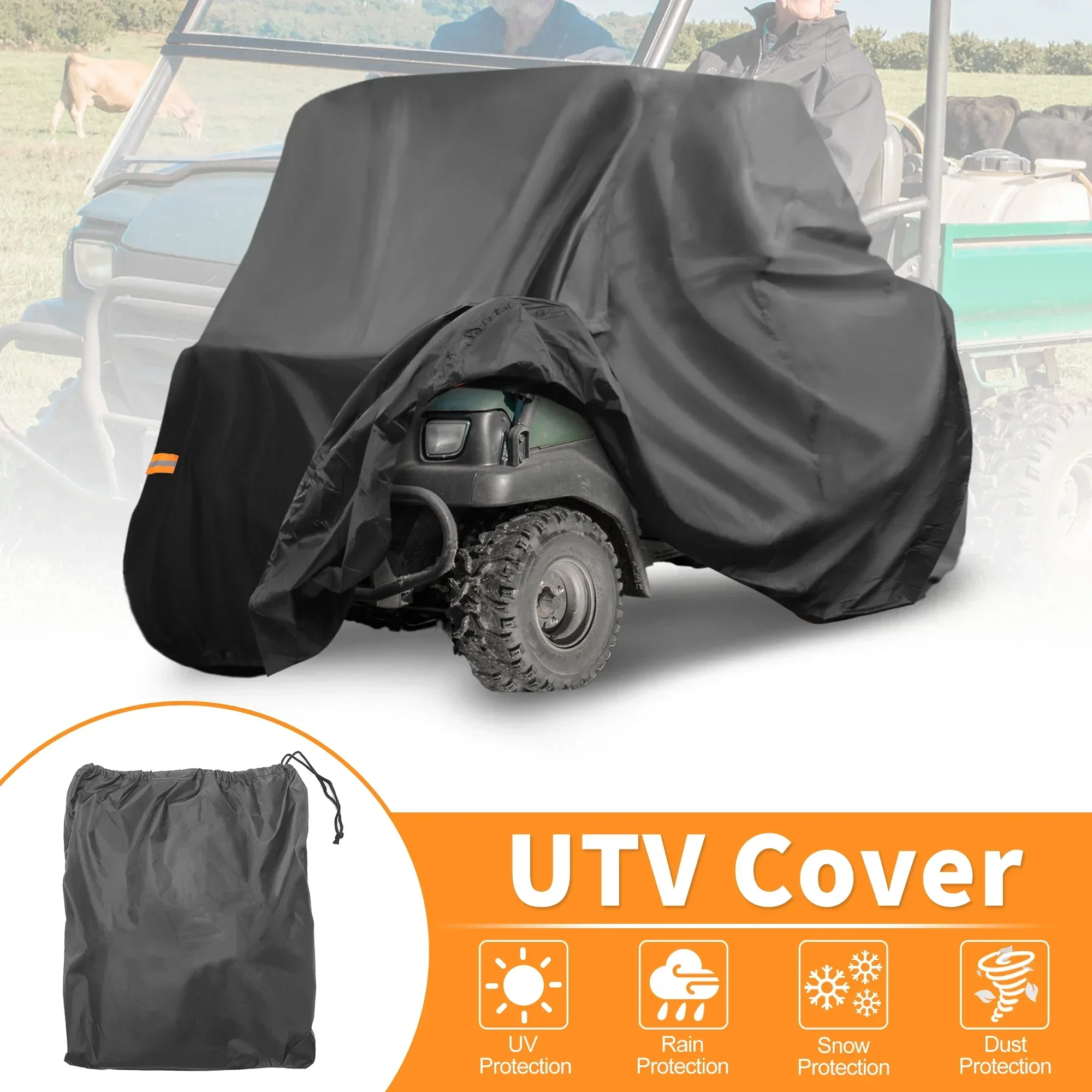 

UTV Cover for Kawasaki MULE SX Waterproof Side by Side Cover Outdoor Storage Protection 210D-PU 210*120*115cm