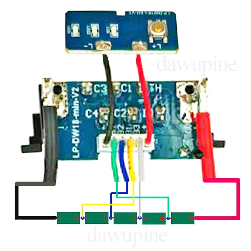 5 X 18650 Li-ion Battery Case Charge Protection Circuit Board PCB 18V 20V Baterry for Dewalt DCB183 DCB200 Li-ion Battery Case