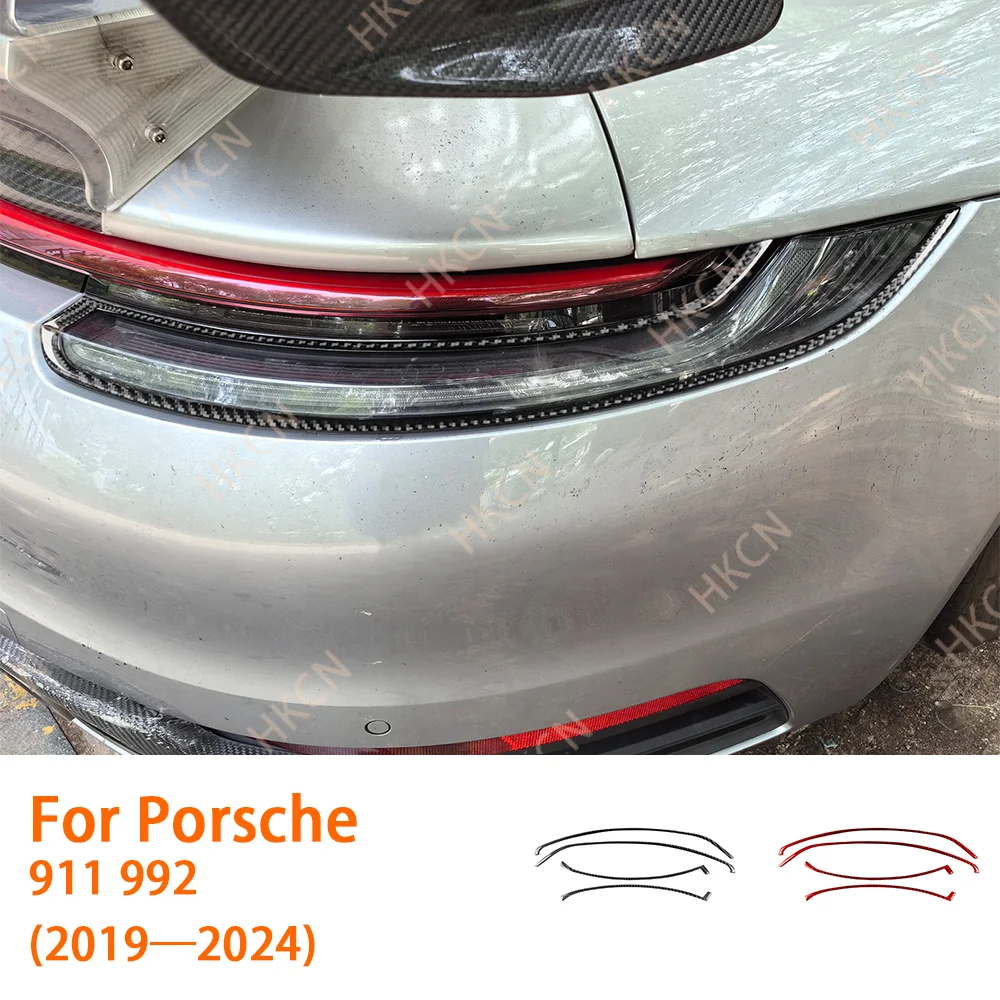 

HKCN For Porsche 911 992 2019—2023 Carbon Fiber Tail Light Decorative Strip Car Interior Accessories Cover Trim Sticker Decals