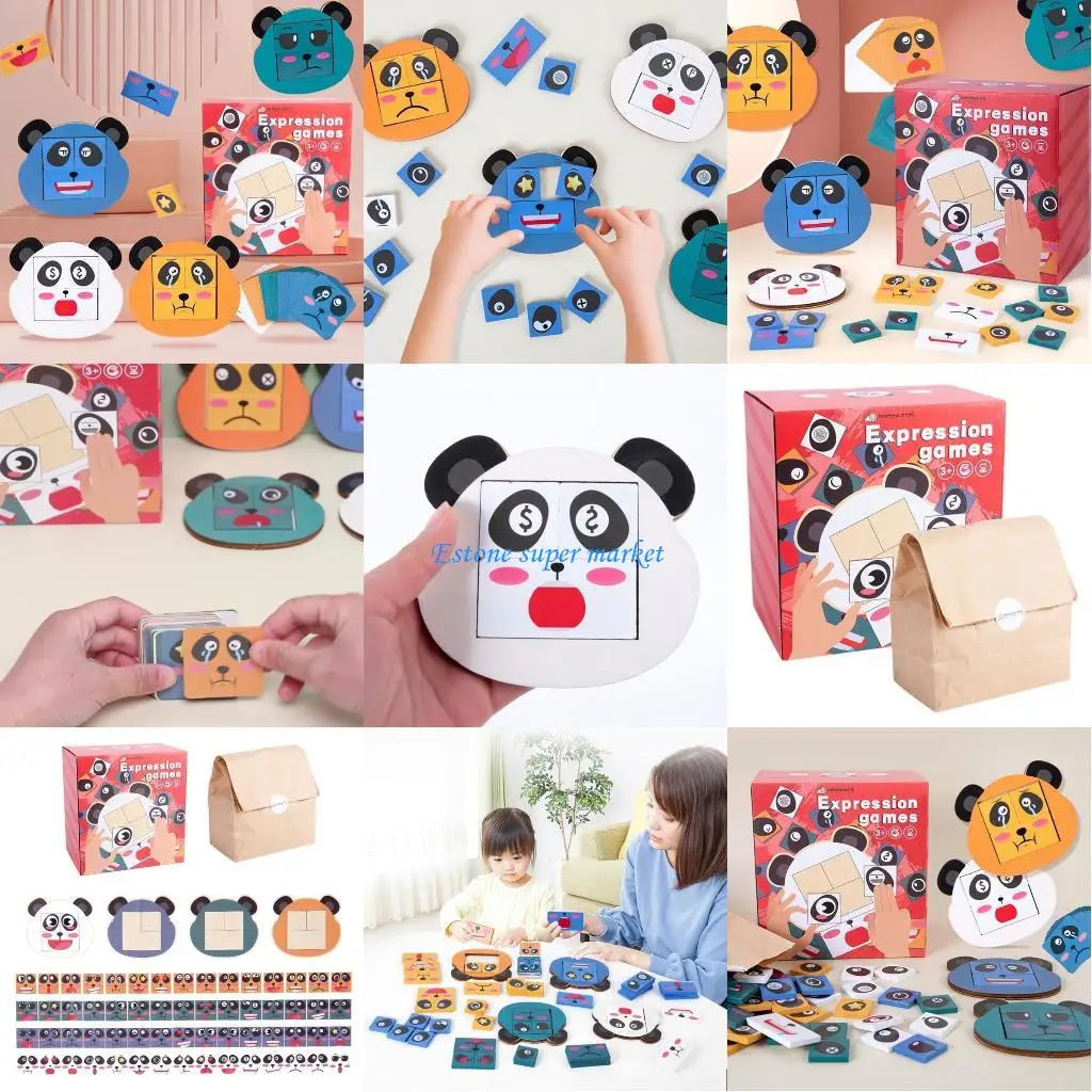 090B Children's Game Expression Matching Puzzles Game Educational