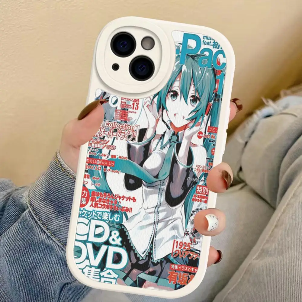 Anime H-Hatsune M-MIKU Phone Case Hard Leather For iPhone 14 13 12 Mini 11 14 Pro Max Xs X Xr 7 8 Plus Fundas