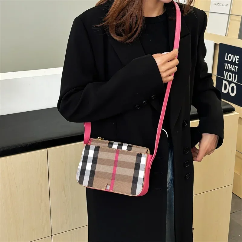 

Trendy Minimalist Crossbody Bag Vintage Leather Handbag Designer Clutch Purse For Women Chic Commuter Shopper Solid Color