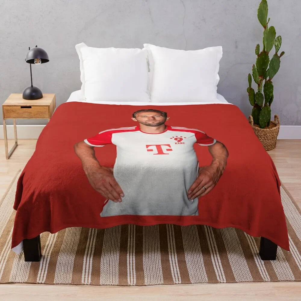 Harry Kane 9 Bayern Throw Blanket Decorative Sofa Furry Blankets