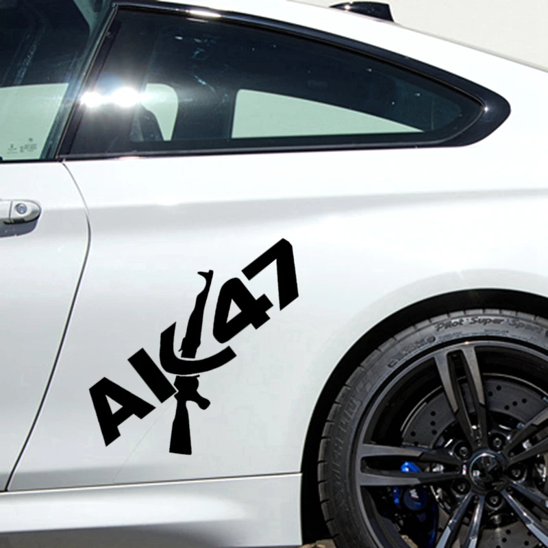 CS-350 # AK 47 Ngộ Nghĩnh Dán Xe Hơi Và Decal Trắng/Đen Vincy Tự Động Xe Ô Tô Trên Ốp Lưng Phía Sau Cửa Sổ laptop