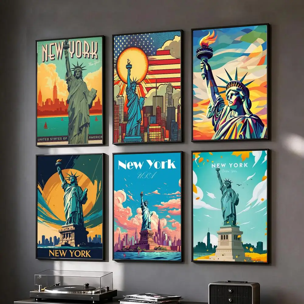 architecture Statue of Liberty New Arrival Popular Art Print Poster HD Wall Art Sofa Home Decor Gift For Fans