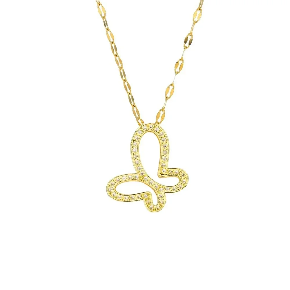 Новейшее колье из титановой стали «Маленькая бабочка» 2025 года — это супермодно и универсально для девочек.