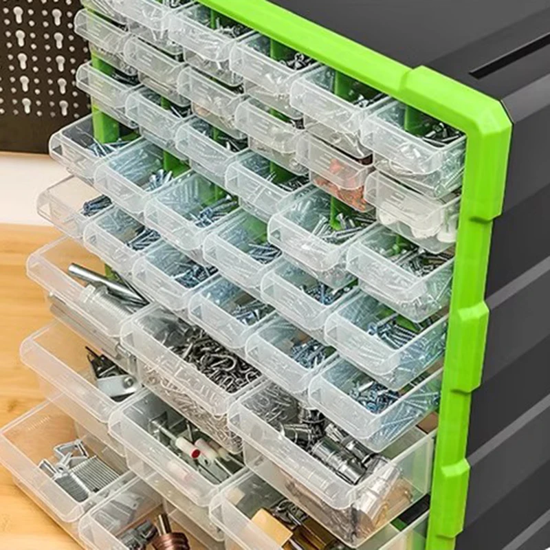 Drawer Storage Toolbox Multi-grid Tools Case Electronic Components Screw Parts Accessories Organizer Large Capacity Tool Cabinet