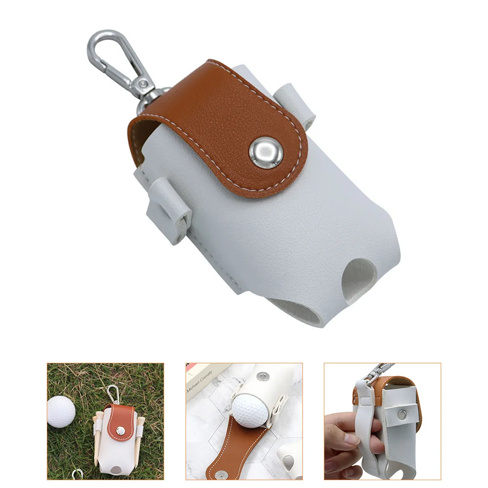 

Golfing Ball Bag Heavy Duty Construction Elastic Secure Button Closure Convenient Waist Worn Pouch for Golf Tee and Ball Storage