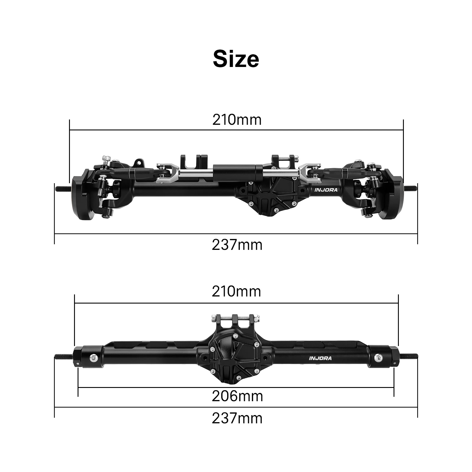 INJORA C60 Axles with Double Joint Shafts for 1/10 Axial UTB10 Capra 1.9 INJORA LCG Chassis