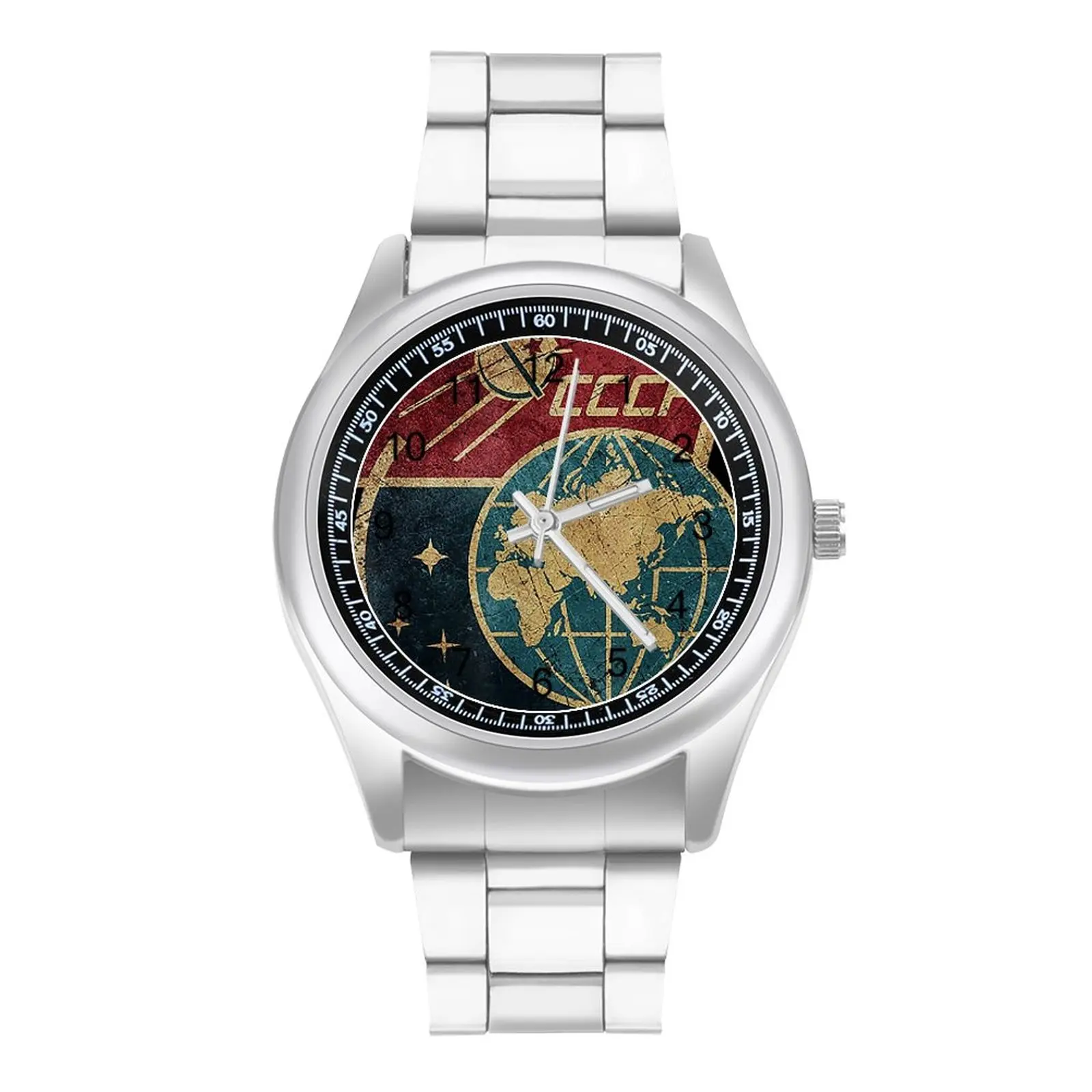 

CCCP Russian Space Program USSR Quartz Watch Science Promotion Original Wrist Watch Stainless Couple Sport Photo Wristwatch