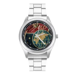 CCCP Russian Space Program USSR Quartz Watch Science Promotion Original Wrist Watch Stainless Couple Sport Photo Wristwatch