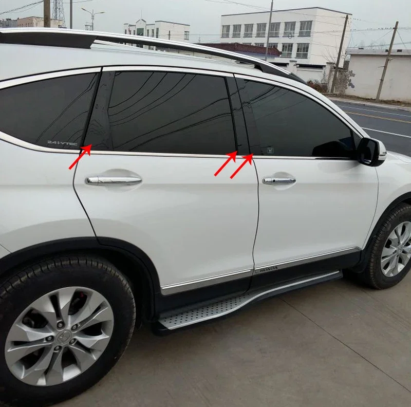 

For HONDA Accord 2008-2012 CRV 2012-2016 2017 Window Central BC Column Decoration Trim Black Mirror