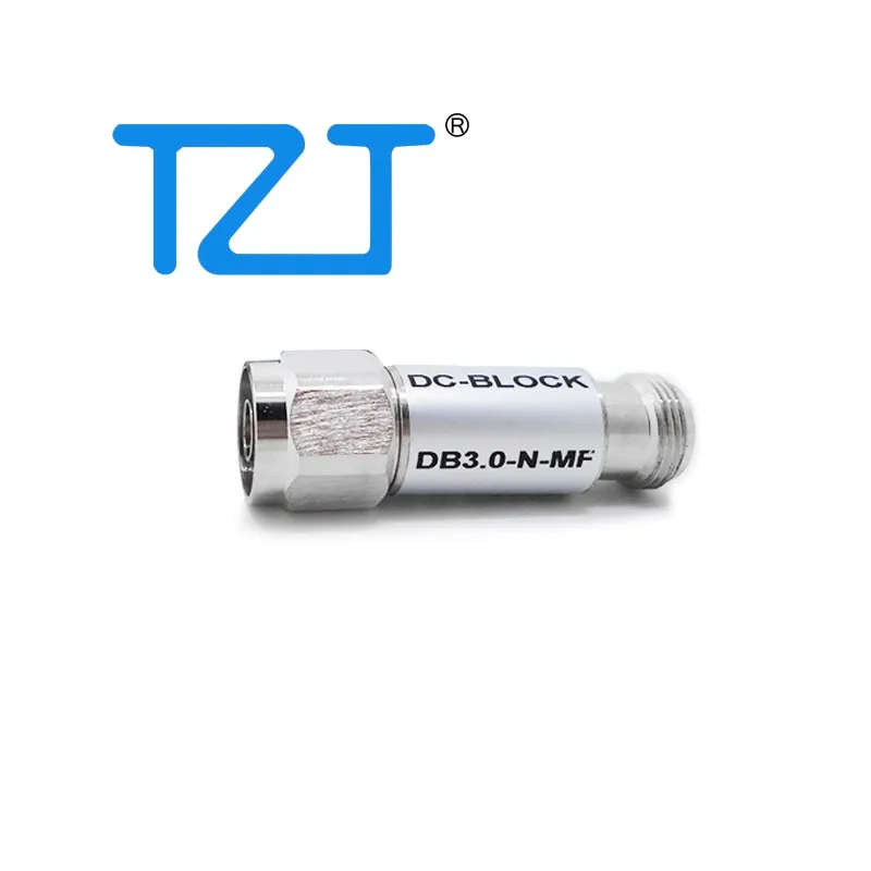 TZT DB3.0-N-MF DC-3GHz Bloque CC de 2 W Bloque CC tipo N de 50 V con baja pérdida para instrumentos de prueba RF inalámbricos