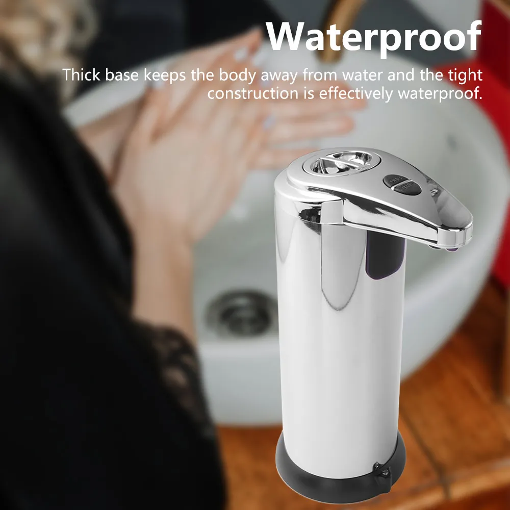 

Бесконтактный умный дозатор для мыла из нержавеющей стали, водонепроницаемый, автоматический, большой емкости