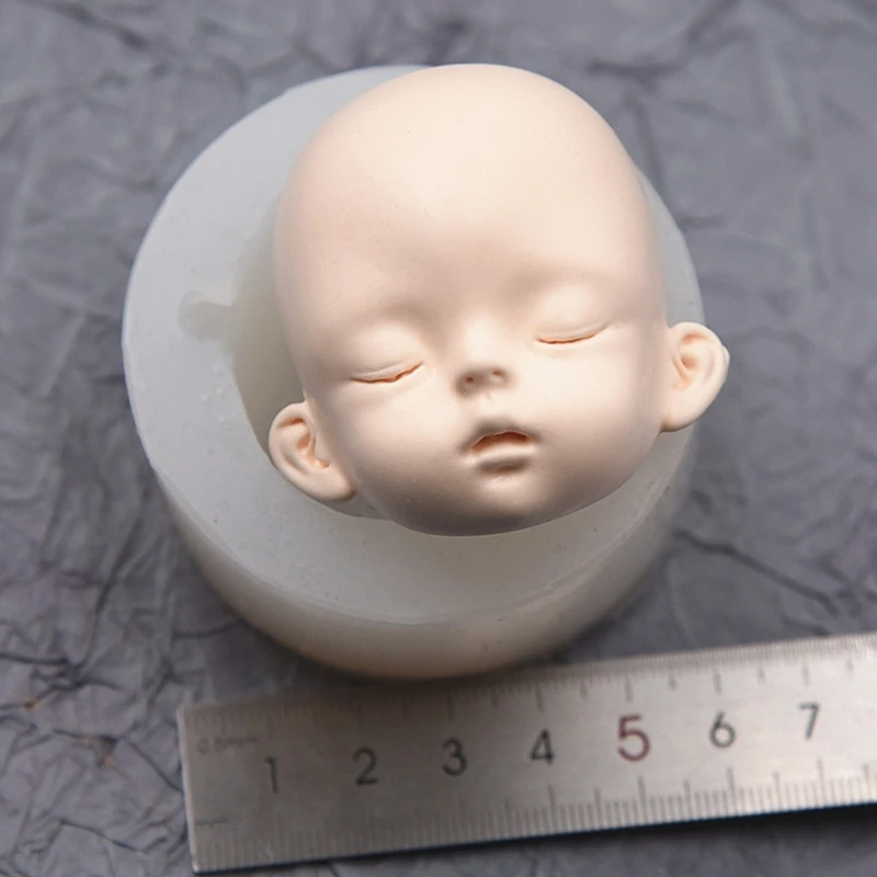 Face Head Molds Chocolate Gumpaste Silicone Mold Resin Casting Mold for Cake DIY