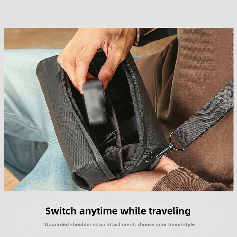 Hot Sales Outdoors Water-Resistant Oxford Storage Bag Black For Insta360 Luna  For Ultra - Stylish Replace Practical Accessories