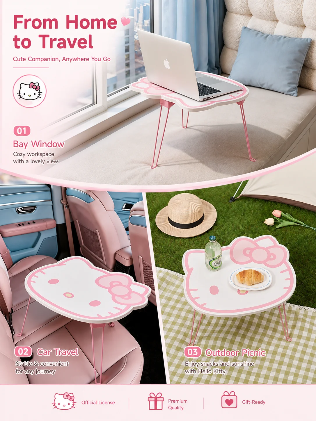 Sanrio Pink Hello Kitty Foldab - огляд і ціна Adjustable Laptop Table