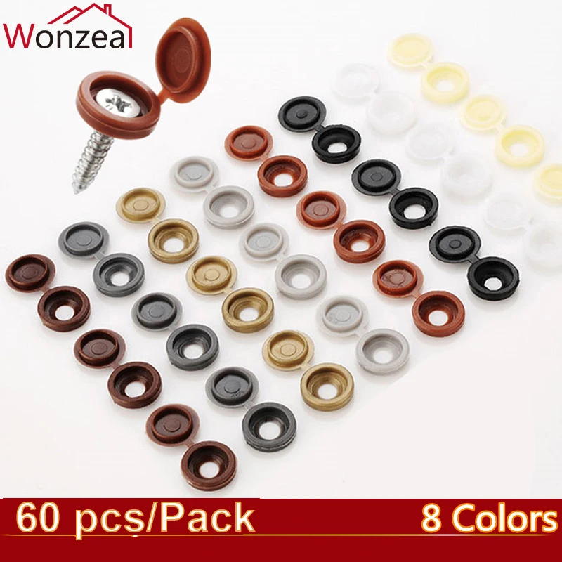 Wood Self-Tapping Screws Wood Screws Furniture Fittings Screw Cover Fasteners Holes Plugs Cap Screws Eyelets White Screw Cover