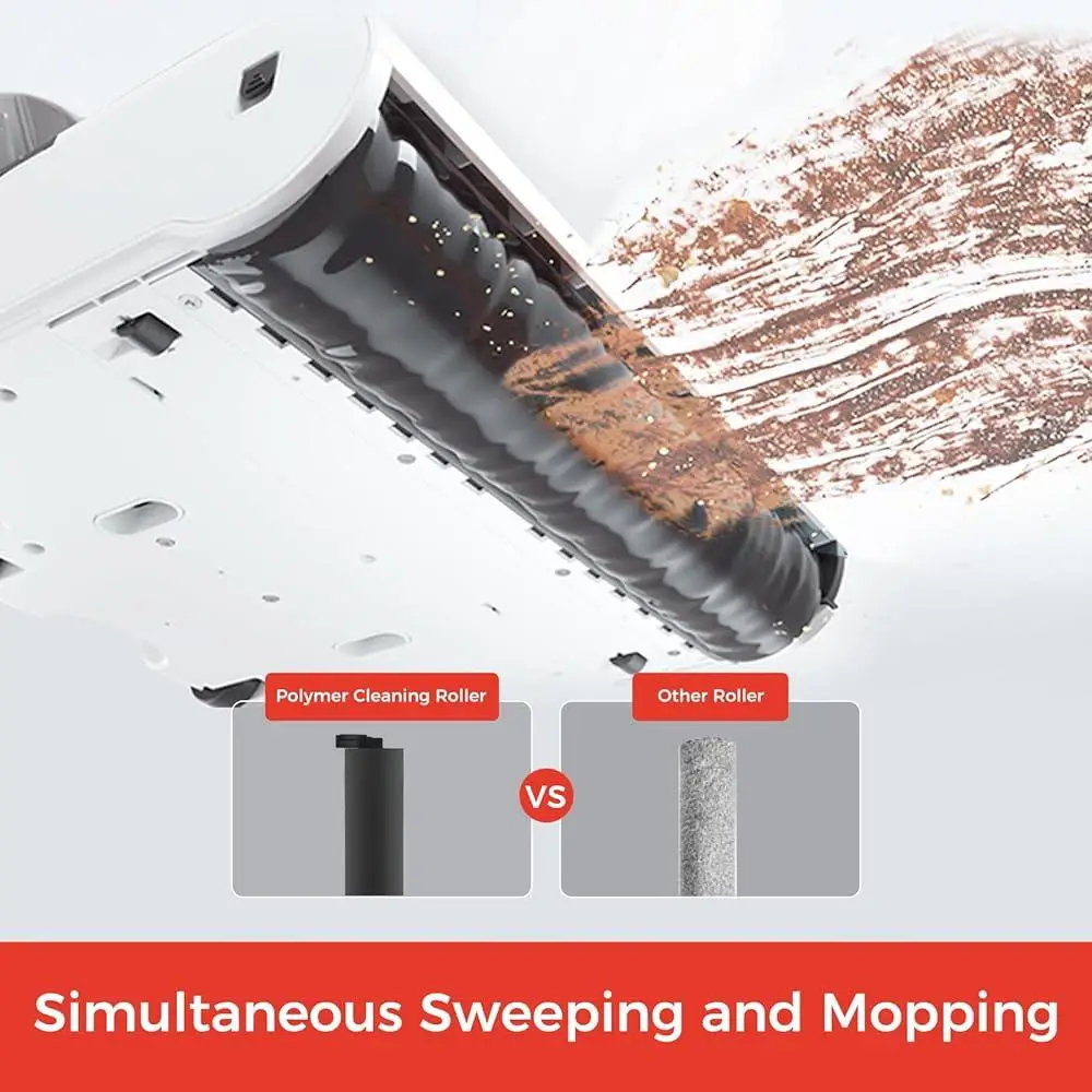 Cordless Electric Mop Hard Floor Cleaner 80 Mins Runtime Lightweight Quiet No Suction Bionic Self Cleaning Efficient