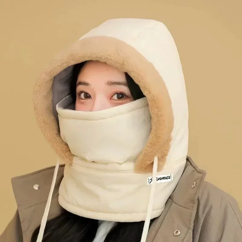 Thermo-Sturmhaube für kaltes Wetter, Winter, winddicht, Kapuze, Mütze, Plüsch, Halswärmer, Ski-Gesichtsmaske für Outdoor-Aktivitäten – Detail 11