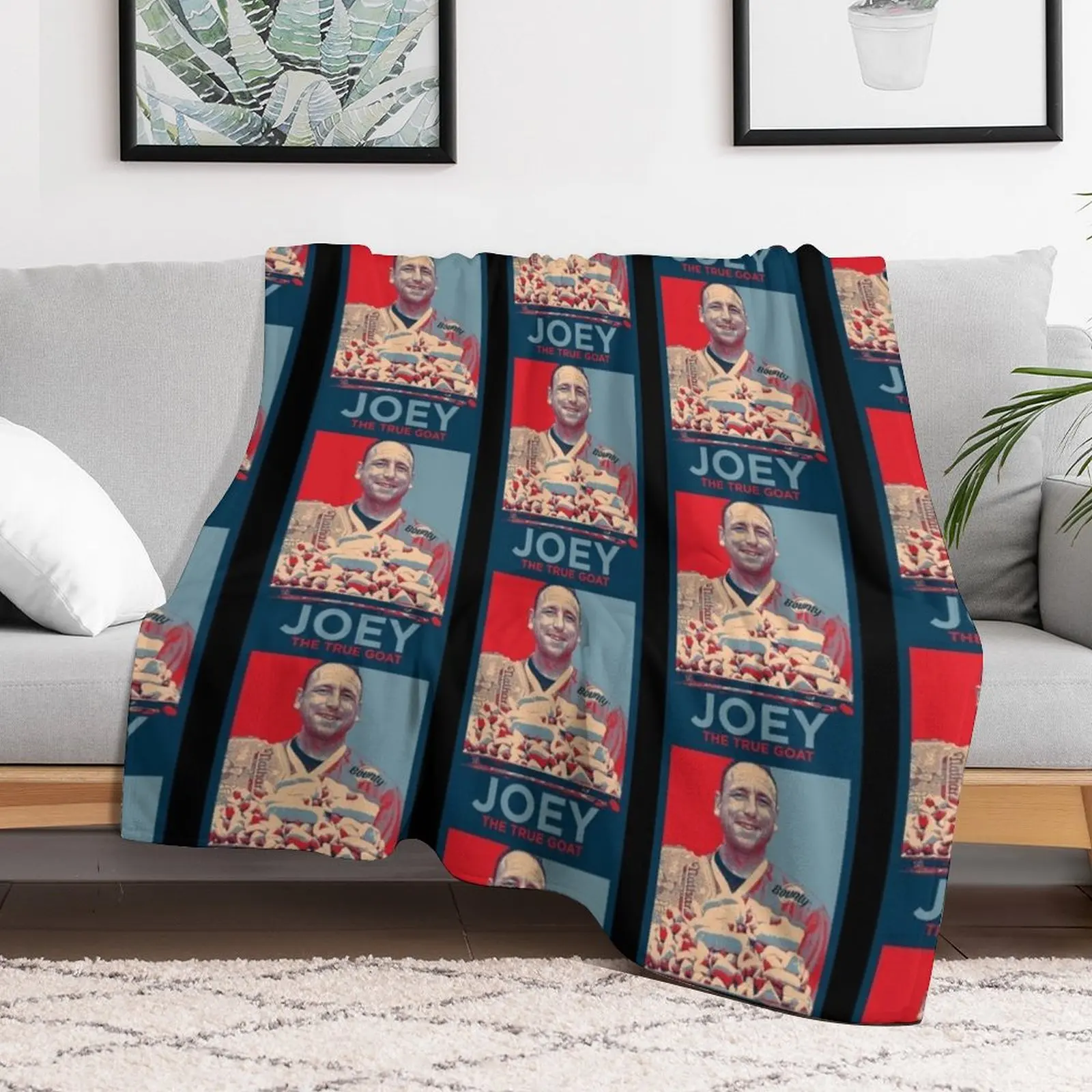 Joey Chestnut Throw Blanket Warm Napping Blanket for Office Couch Bed