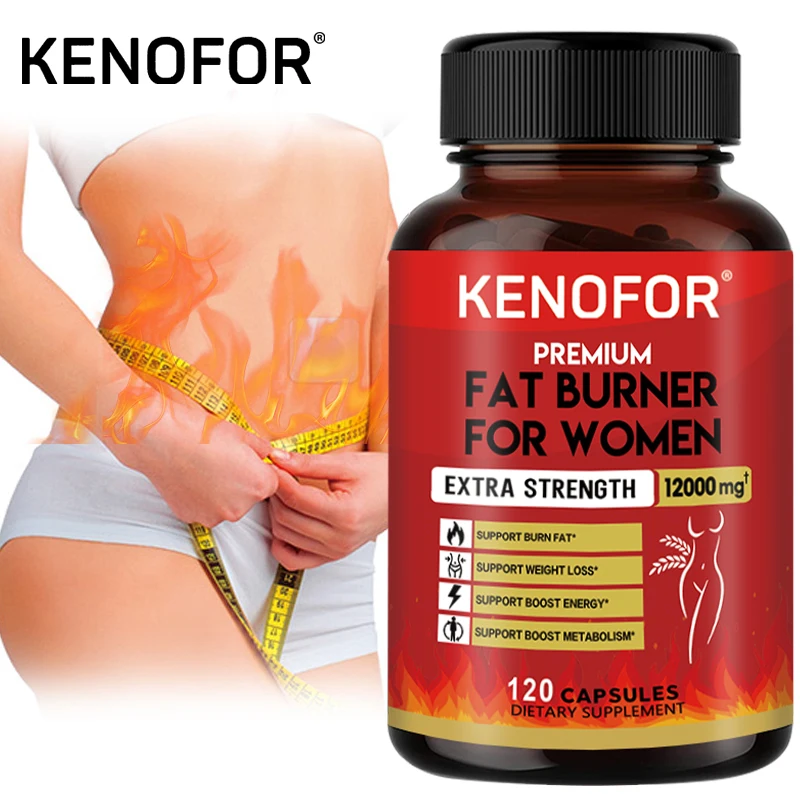 Women’s Premium Burning Capsules, Green Tea & Herbal Complex, Metabolism, Appetite Suppressant, Supports Brain, Mood & Detox