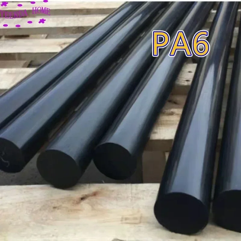 Black Polyamide stick PA6 pure Nylon rods Wear resistant rod dia.20mm~45mm bar For machining
