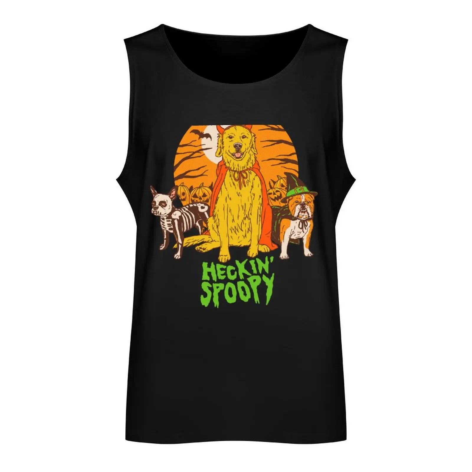 Heckin' Spoopy Tank Top sleeveless vest men Gym T-shirts for men