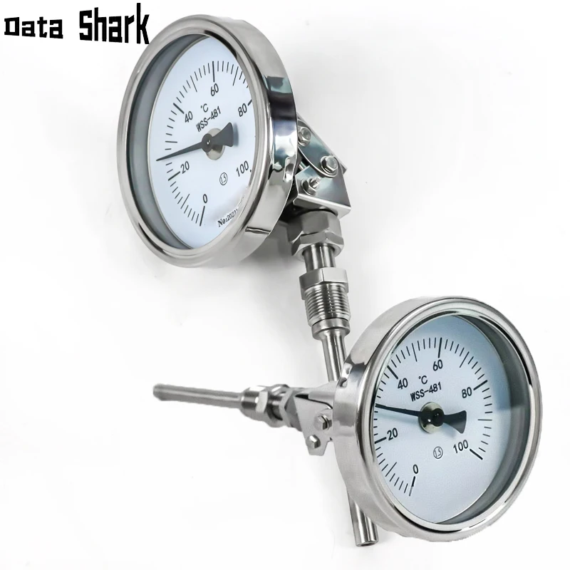 Industrial temperature gauge ss304 high quality pipe temperature meter boiler high temperature steam  bimetallic thermometer