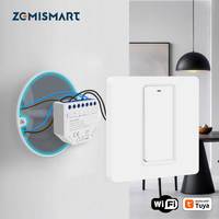 Zemismart WiFi Smart Mini Inline Switch 16A 1 Gang Relay with Power Monitor Neutral Required Work with Tuya App Smart Life App