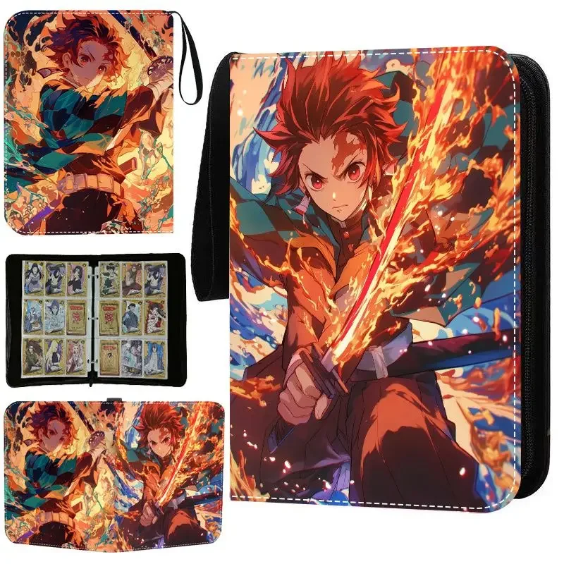 400/900pcs การ์ดหนังสือ Anime Demon Slayer Zaomen Tanzhi Lang คอลเลกชันการ์ดซิปการ์ดเกม Binder ผู้ถือเด็กของขวัญของเล่น