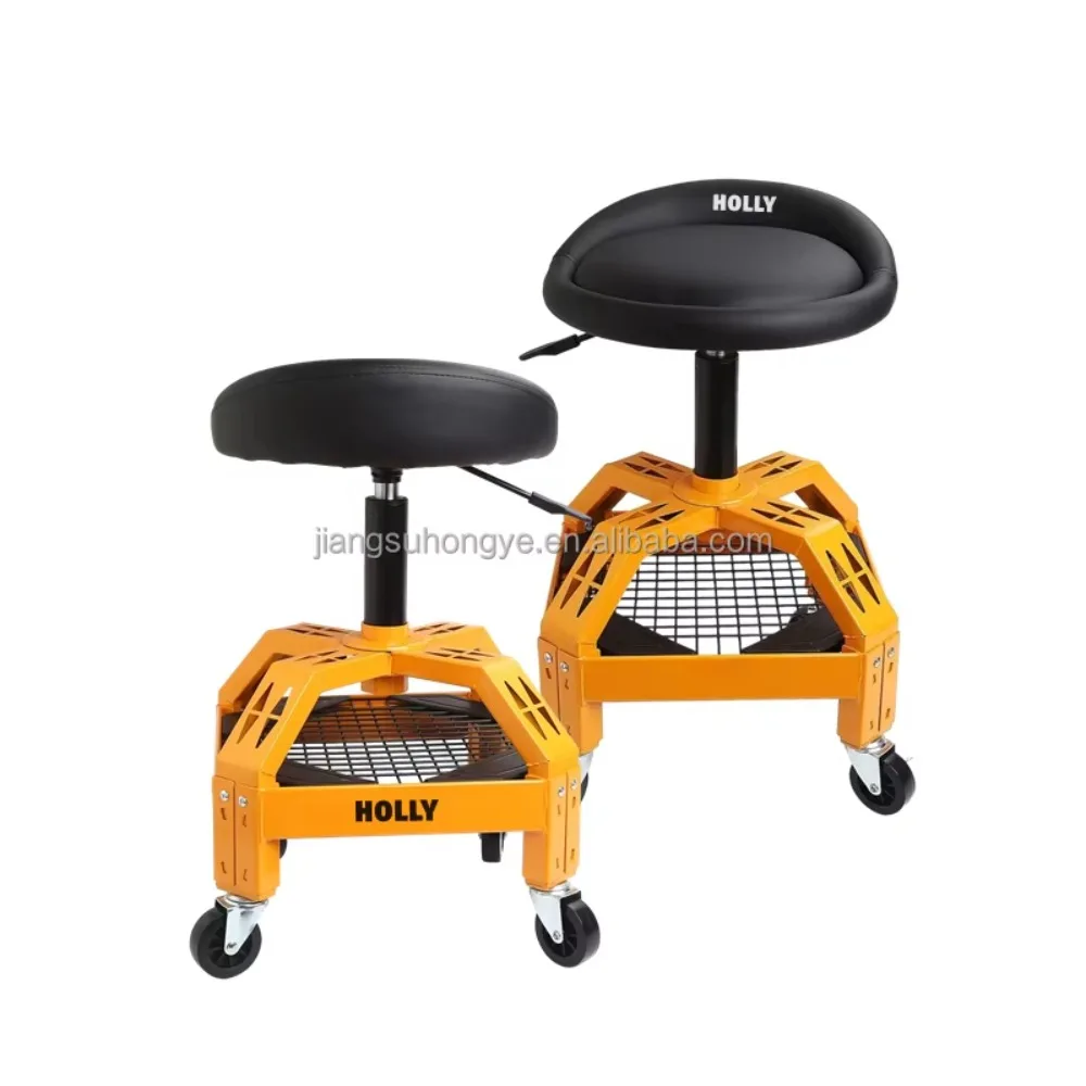 Tray Storage Mechanic Bench Chair Rolling Shop Stool for Garage with Casters