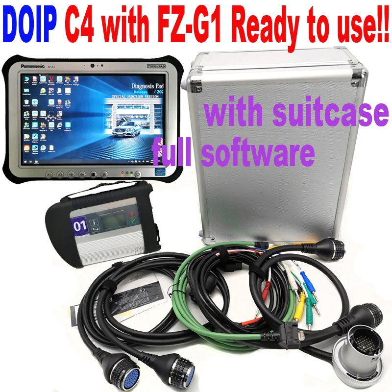 MB Star Multiplexer C4 Plus DOIP WIFI SD Obdstar OBD2 Scanner OBD Diagnostic Tool HHTWIN Monaco Full Software FZ-G1 Ready to Use