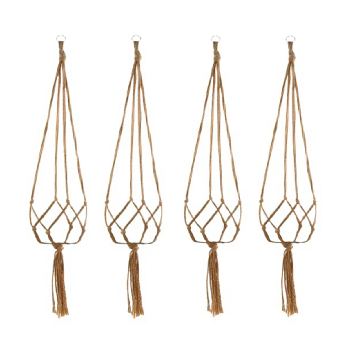 

Hanging Basket Manual Flower Pot Net Bag Braided Home Vintage Plant Sling Knotted Rope Garden Plant Hanger Pot 90cm