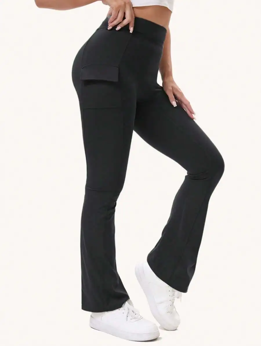 3-pak damskich spodni do jogi z wysokim stanem i kontrolą brzucha - ultra miękka, elastyczna mieszanka poliamidu/elastanu,