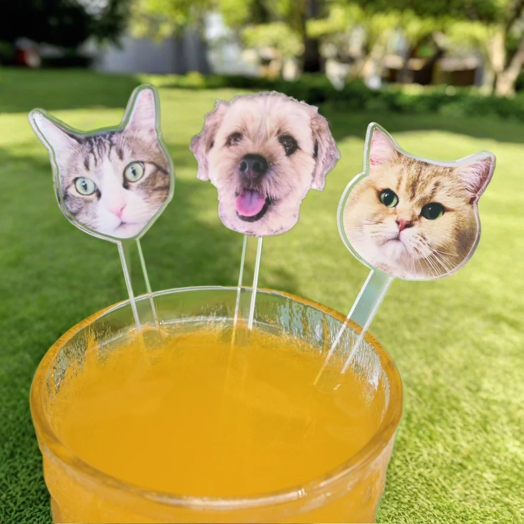 

50 Pieces Custom Pet Drink Stir Personalized Cocktail Stirrers Wedding Gift Table Decoration Acrylic Party Drink Stirs