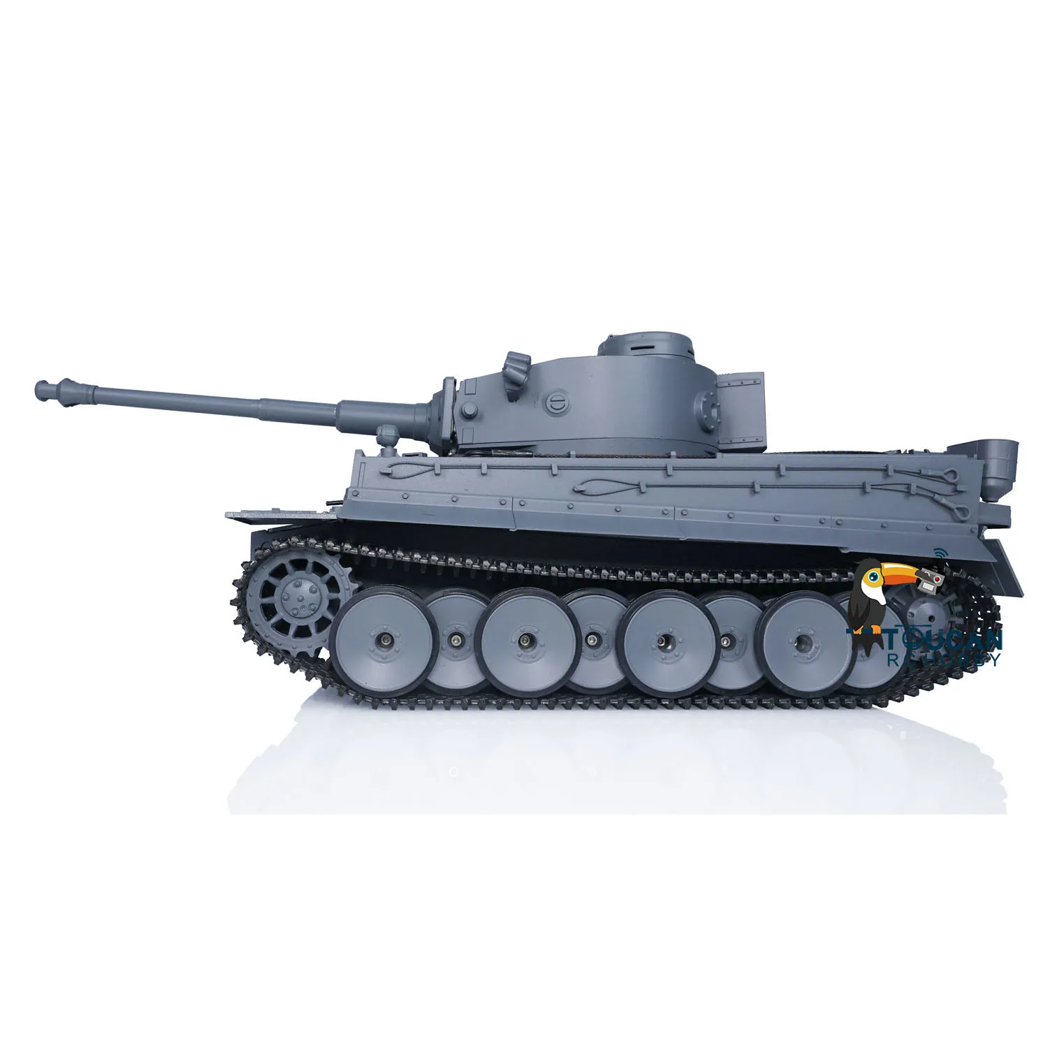 Mato Metall RTR RC Panzer Maßstab 1:16 Grauer deutscher Tiger I Ferngesteuerter Panzer Infrarotversion 1220 4CH 2,4 GHz RC Modell RC Panzer