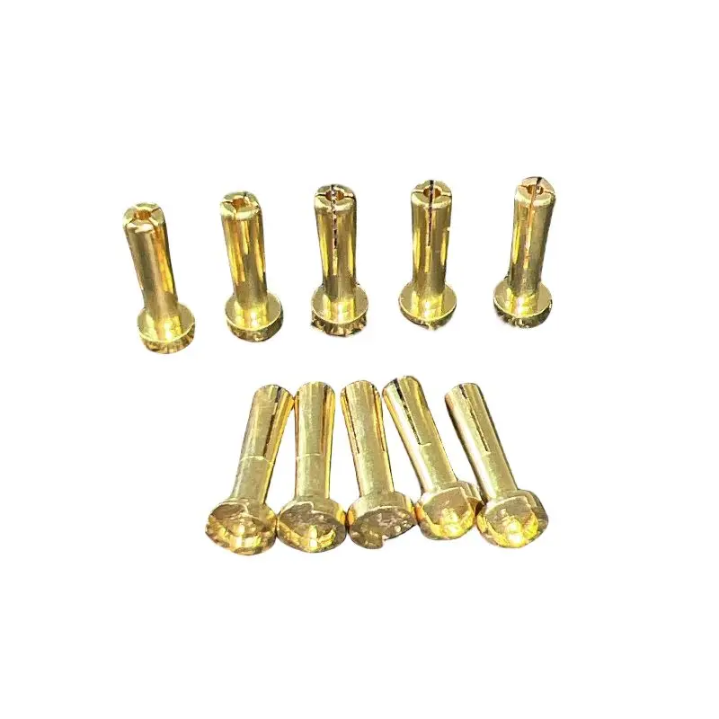 5/10Pairs Gold Plated 2/3/4/5/5.5/6.0/6.5/8.0mm Banana Plug Bullet Low Profile Male Female Connector for RC Lipo Batteries