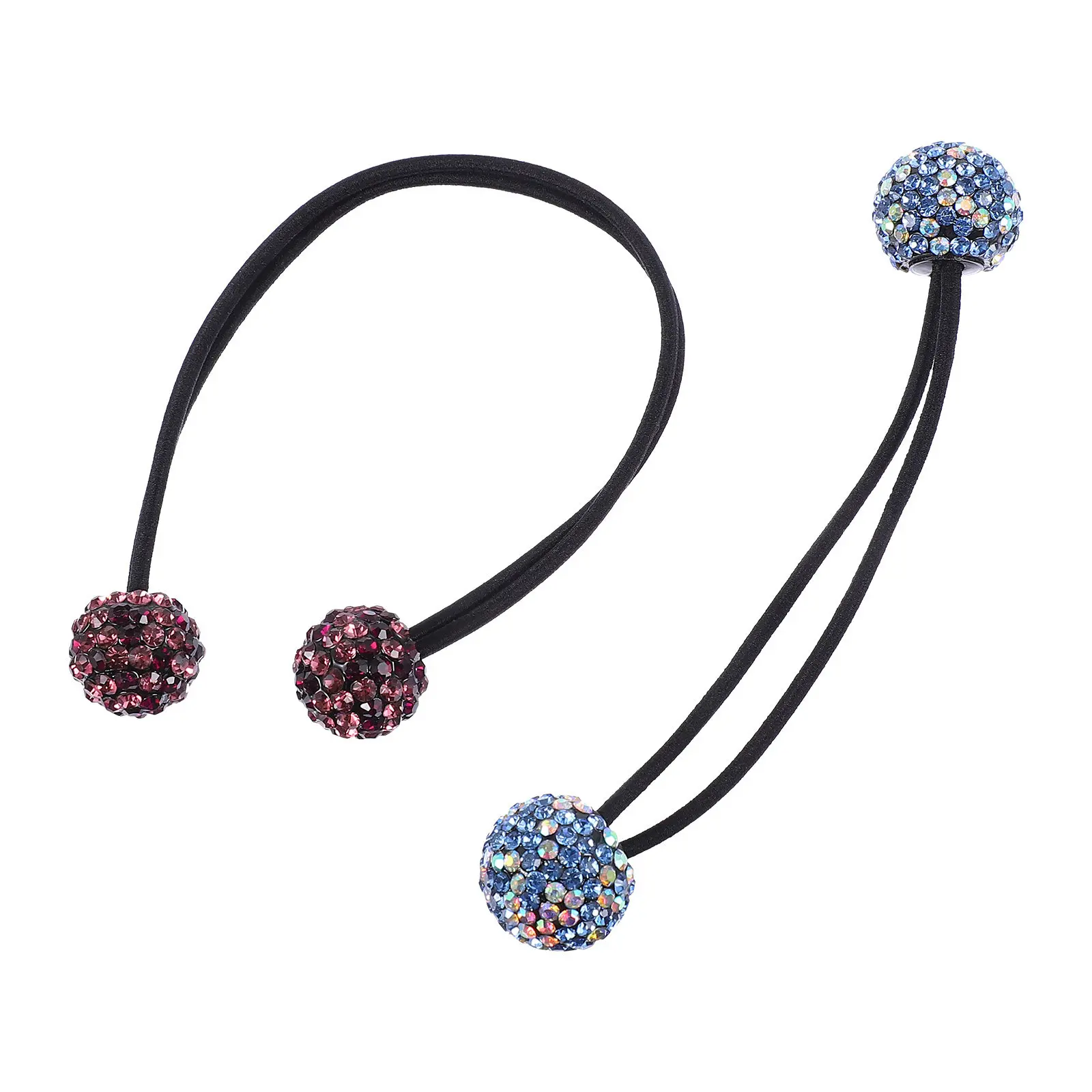 

3Pcs Sparkly Rhinestone Hair Tie Bands Elastic Ponytail Holders Perfect for Daily Party Hair Styling Ponytail Holders