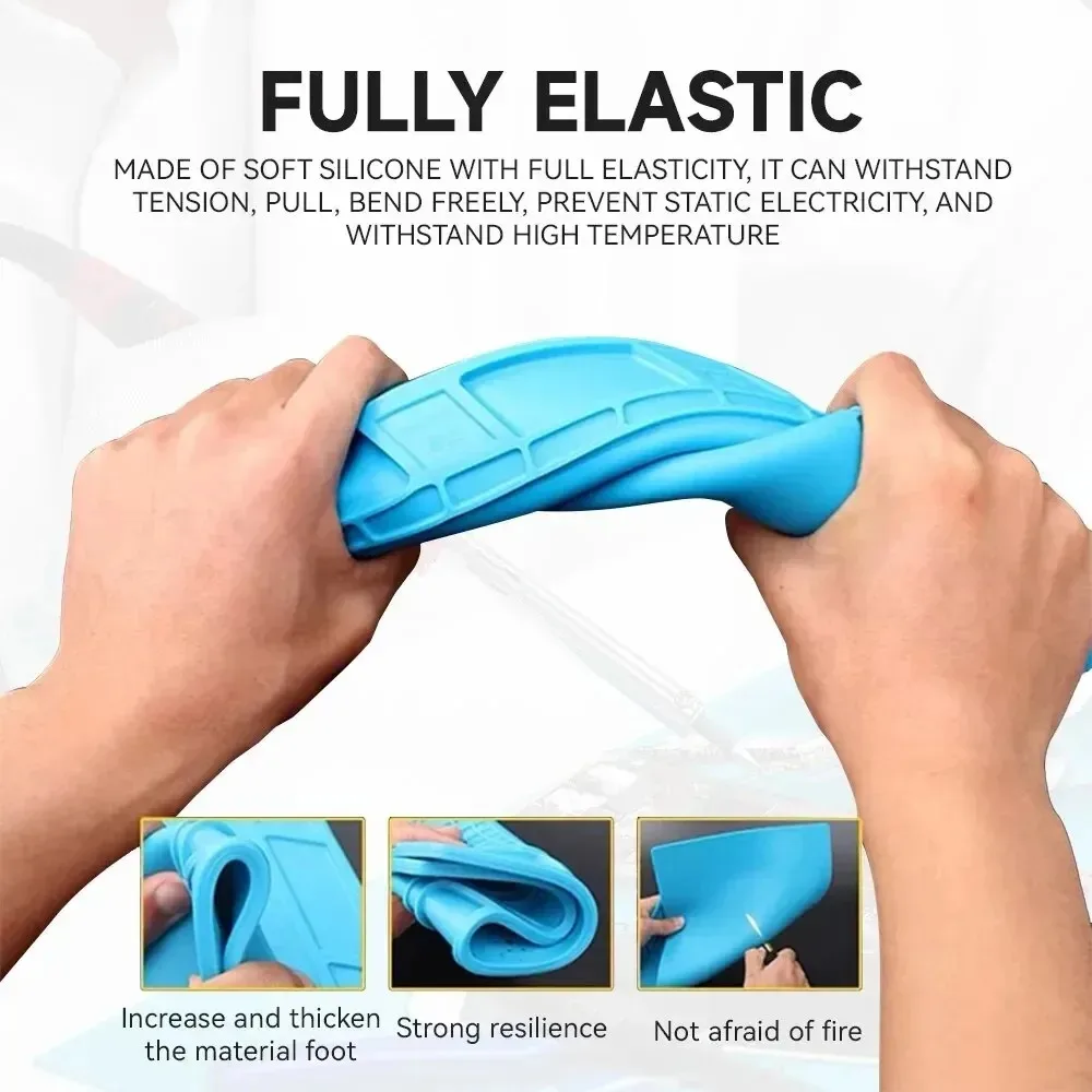 S-160 ESD Silicone Soldering Mat Magnetic Heat Insulation Working Platform Pad PC Phone Maintenance Parts Convenient Placement