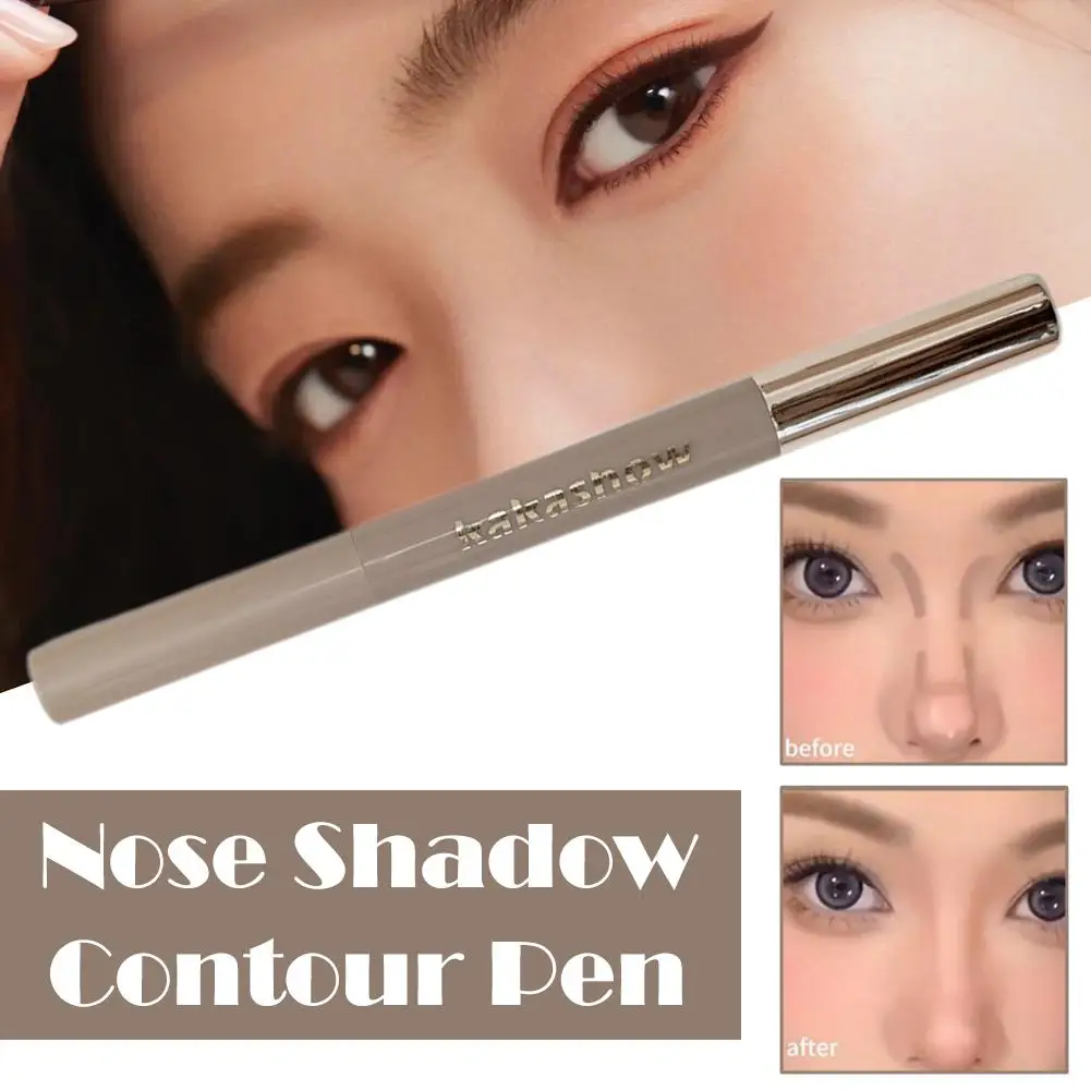 1-30pcs Nose Shadow Contour Pen With Sumdge Brush Naturally 3D And Brightening Contouring Stick Cream-Textured Nose Shadow Pen